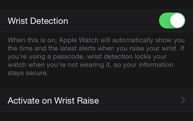 Apple Watch Setting