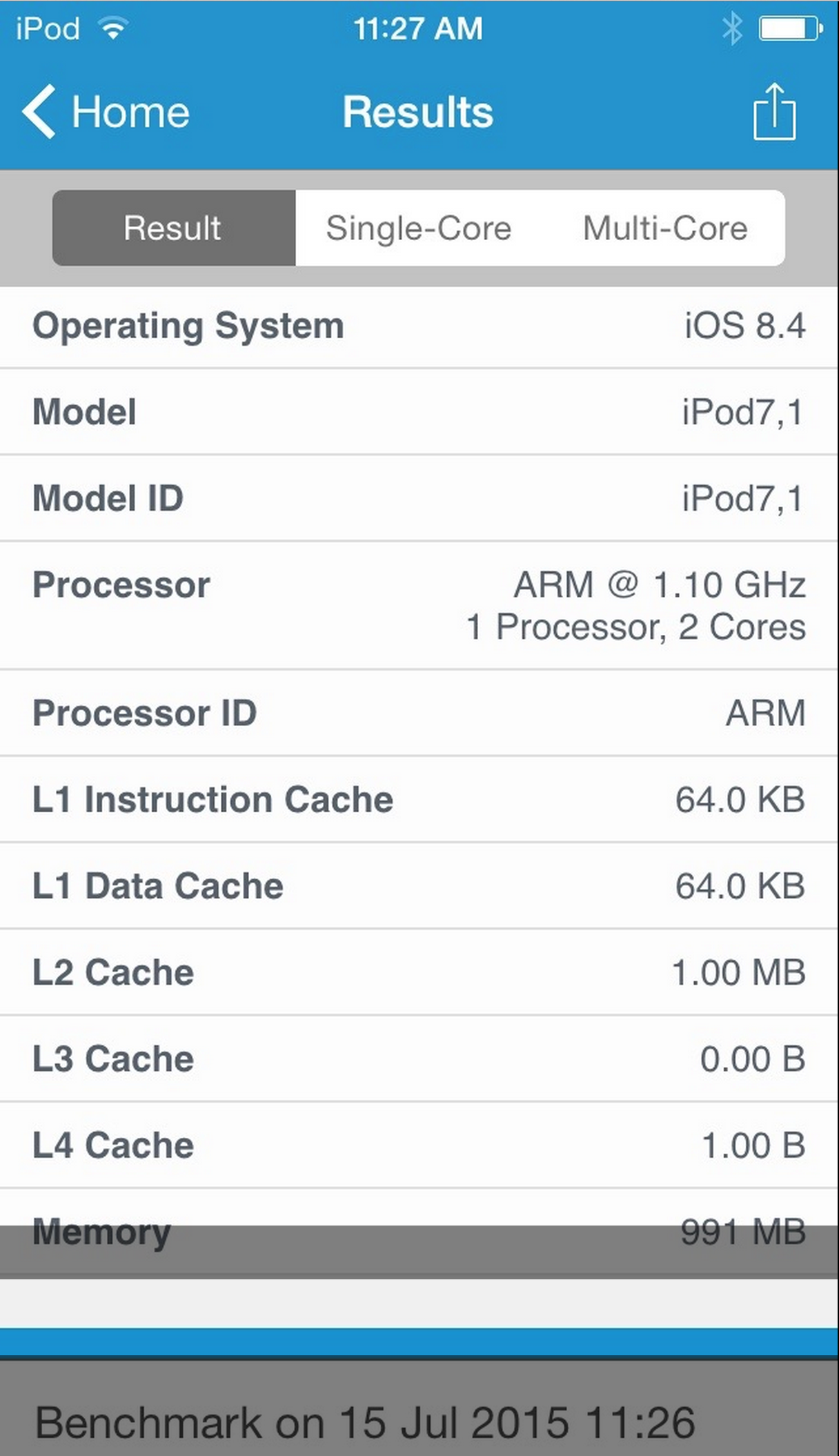 ipod benchmarks