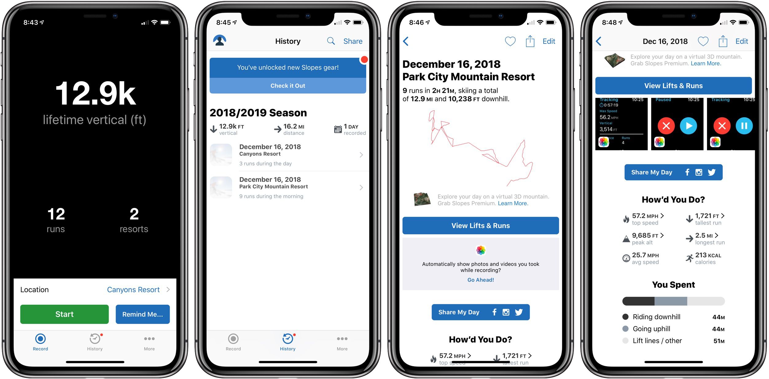 ski snowboard tracking Apple Watch