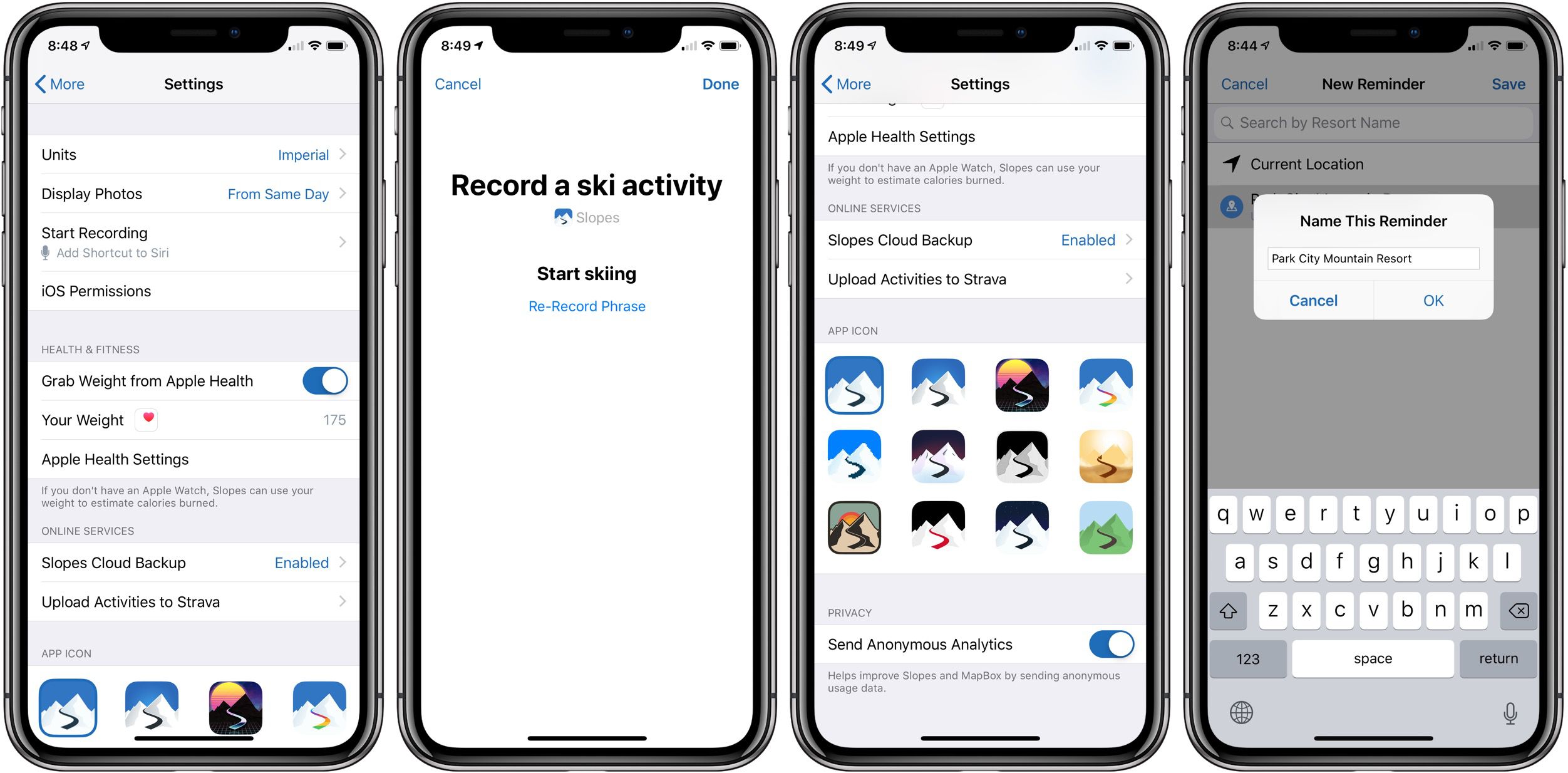 ski snowboard tracking Apple Watch