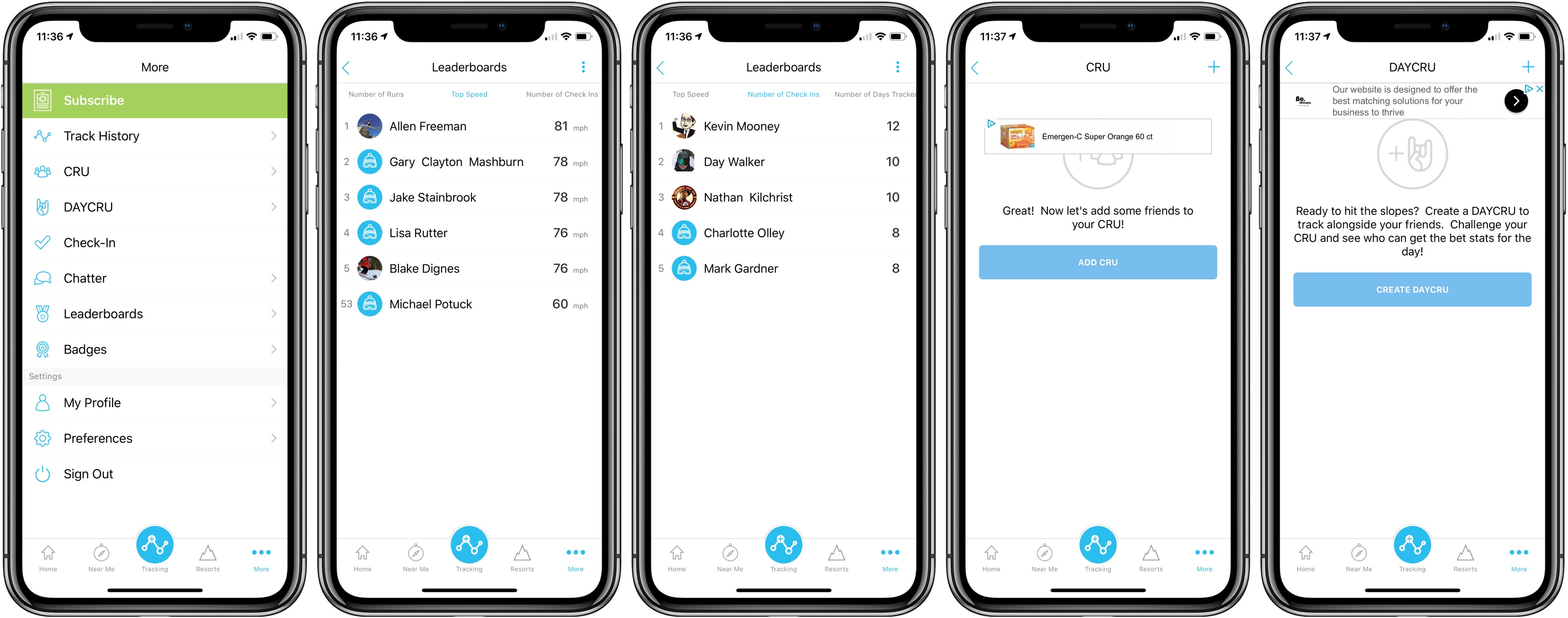 ski snowboard tracking Apple Watch