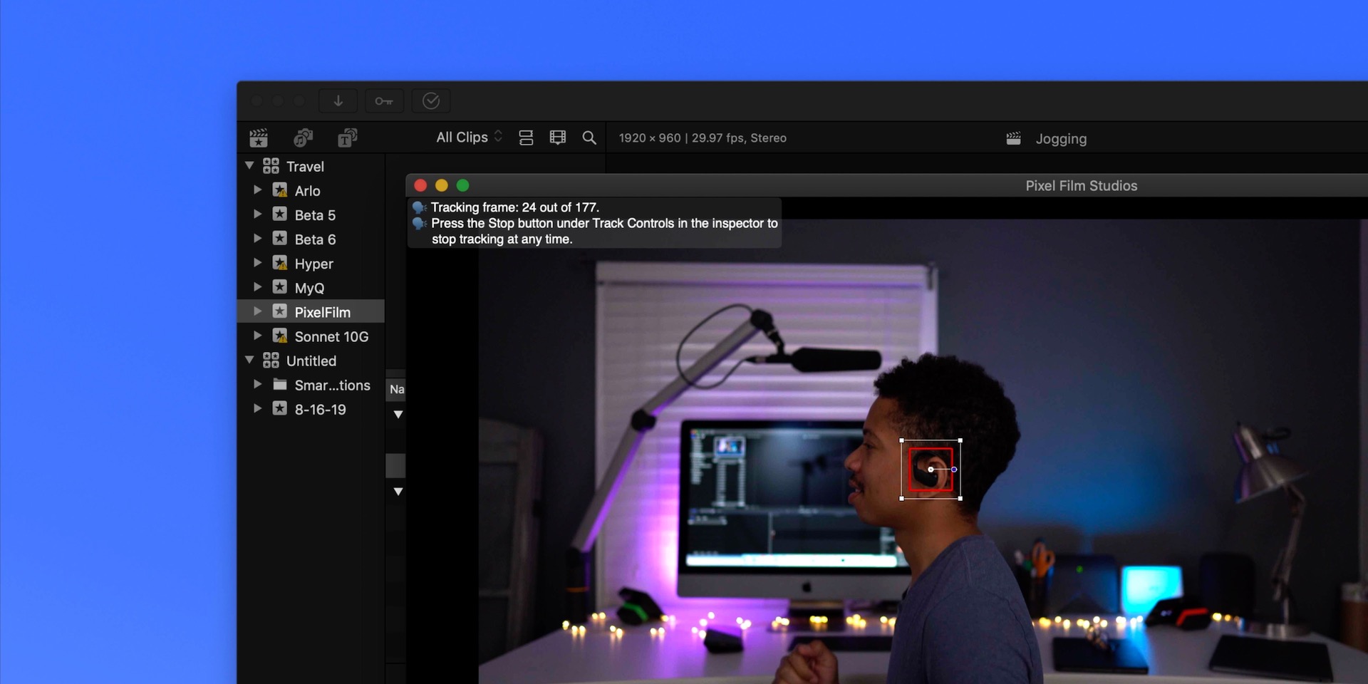 Automatic keyframe generation to track objects