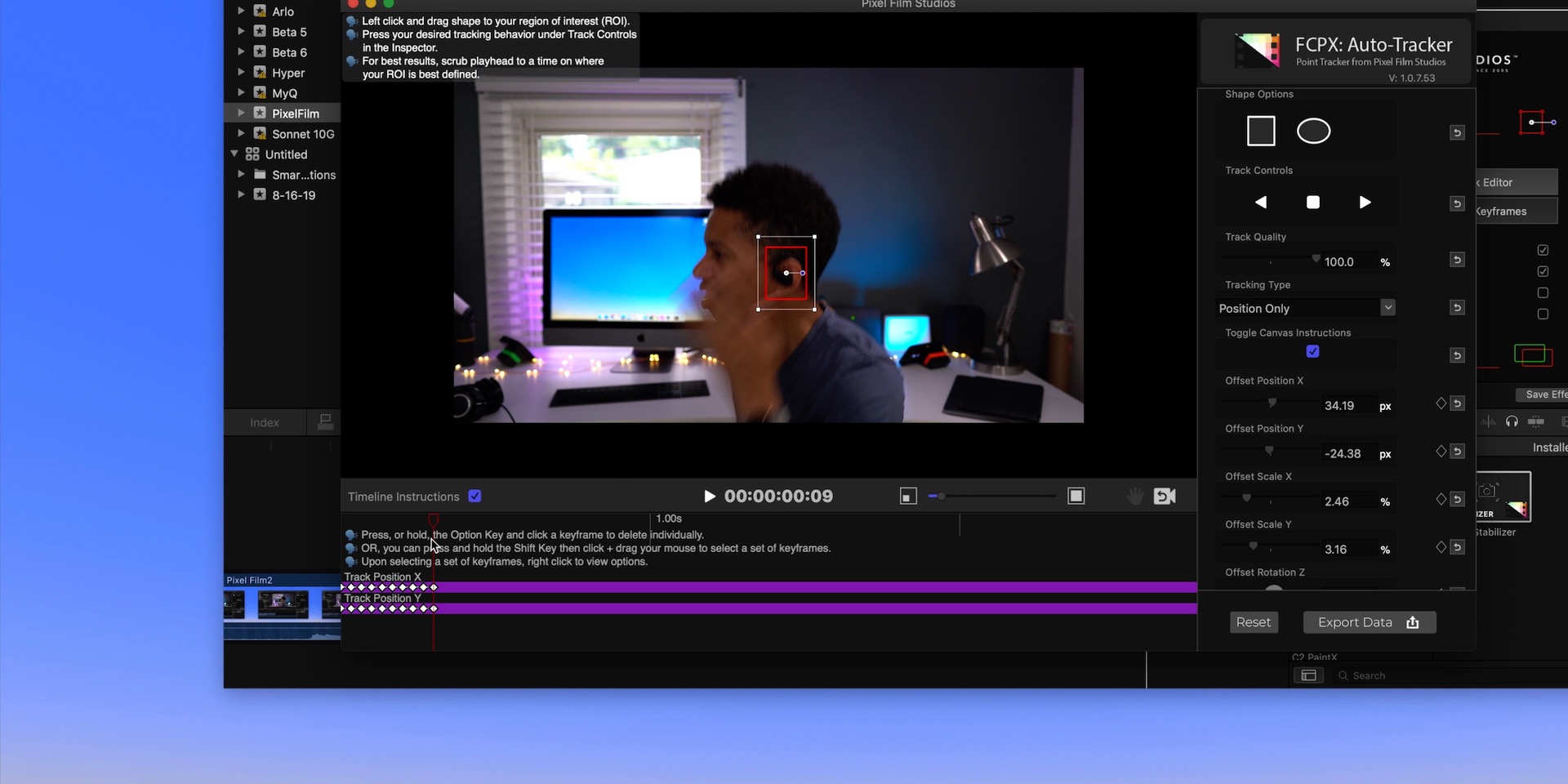 You can manually edit keyframes as well