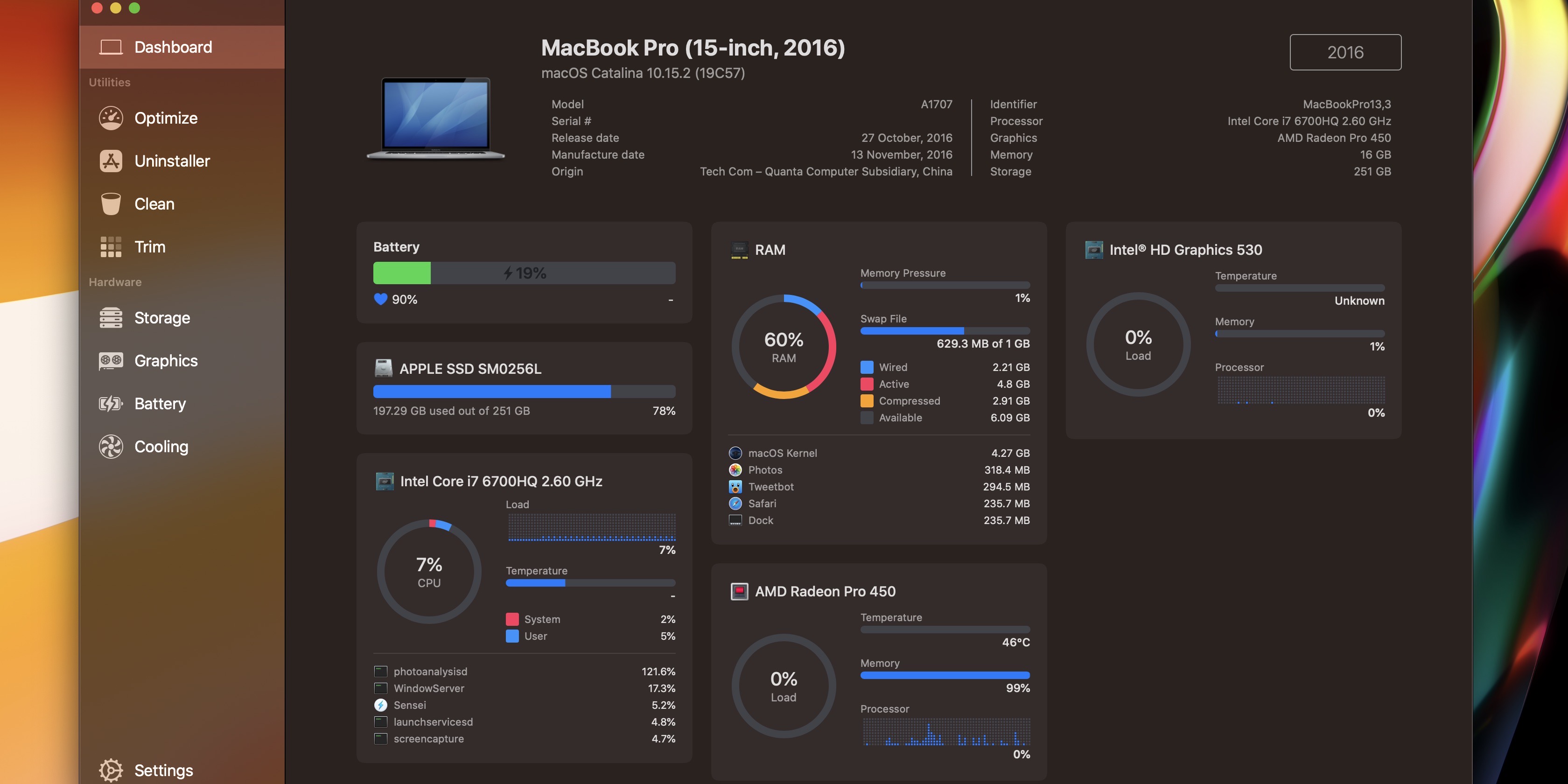 Sensei Mac monitoring performance app