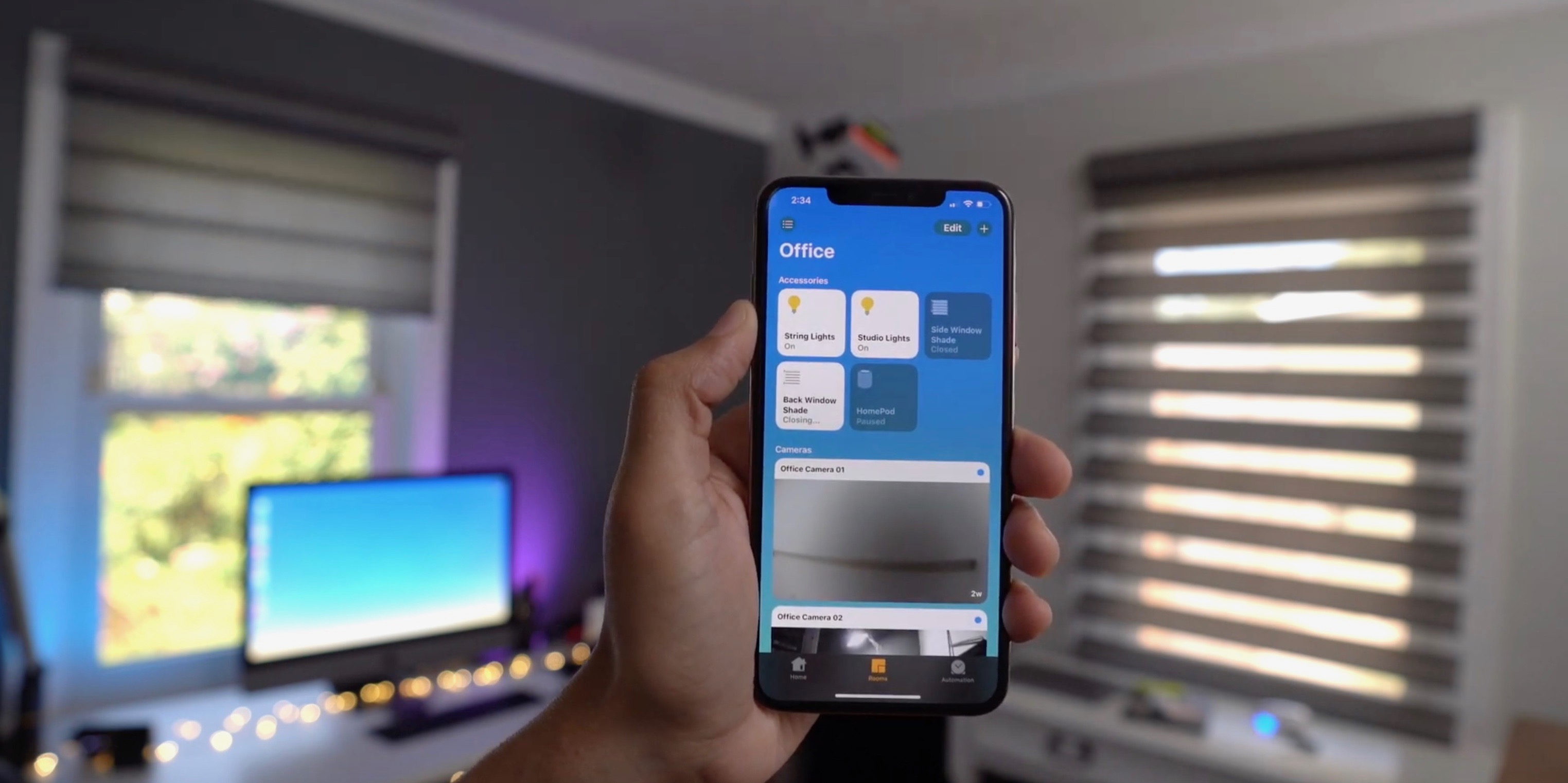 Luxaflex Pirouette Shades HomeKit Home app