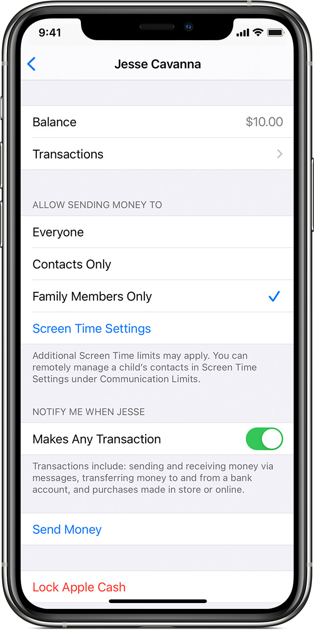 How to set up Apple Cash Family walkthrough 2