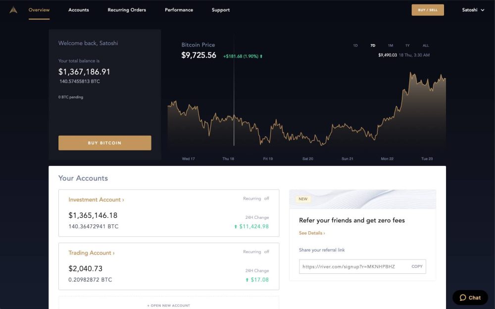 River best bitcoin iPhone apps