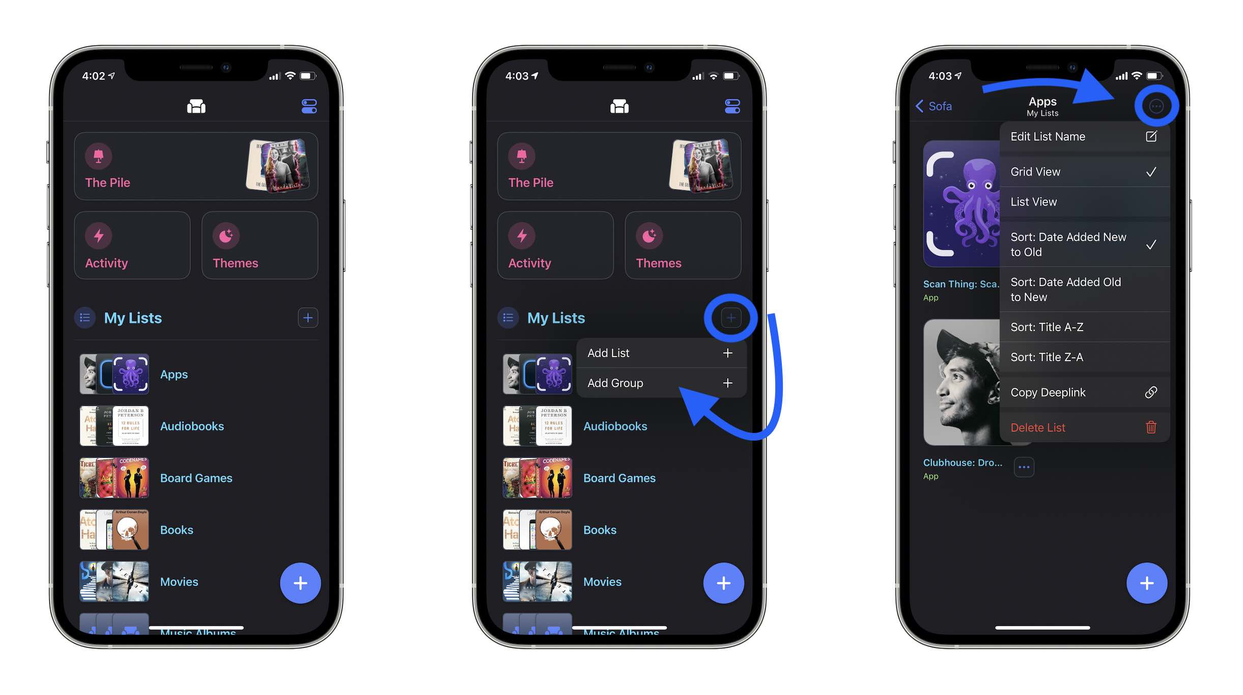 Sofa media organizer for iPhone and iPad