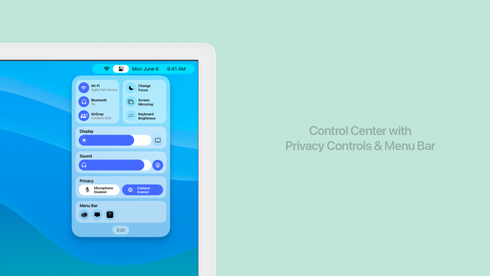 macOS control center