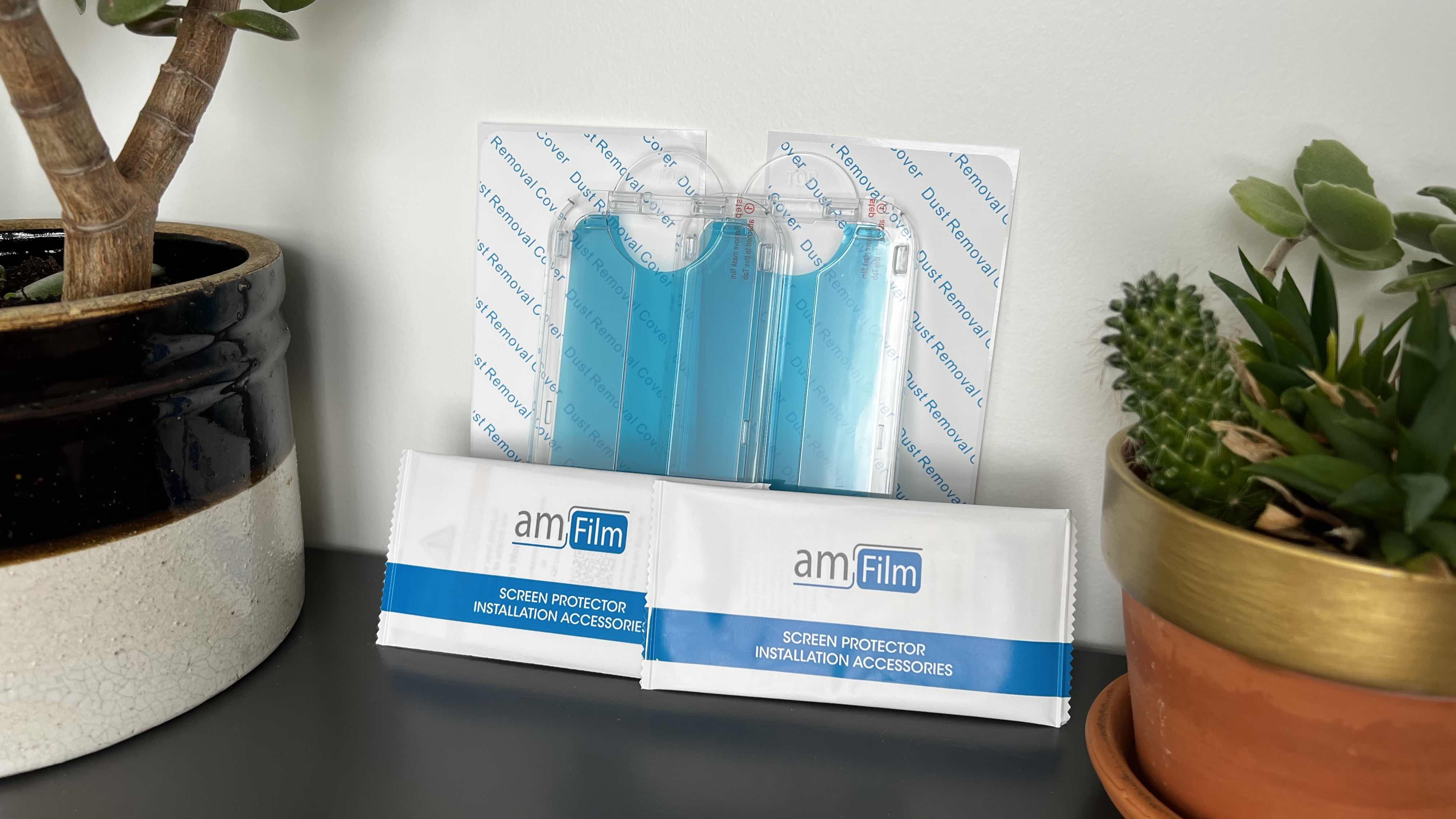 amFilm OneTouch Glass Screen Protectors for iPhone 13 - everything included in the box