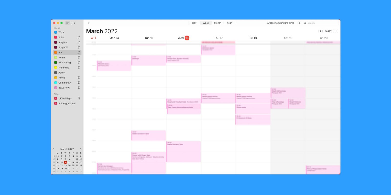 Shared iCloud calendars are a great help when vacationing with friends