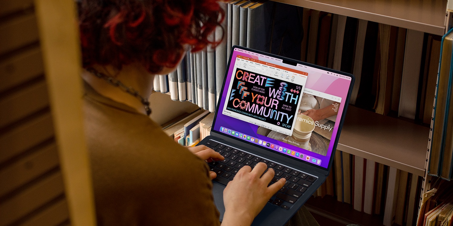 M2 MacBook Air orders open | 2022 MacBook Air on a woman's lap