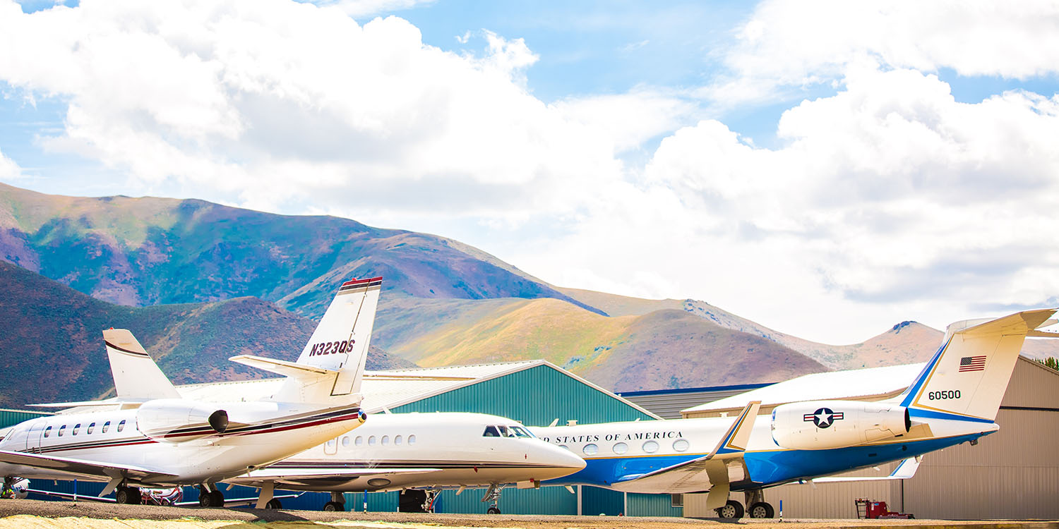 Sun Valley | Just a few of the dozens of executive jets expected