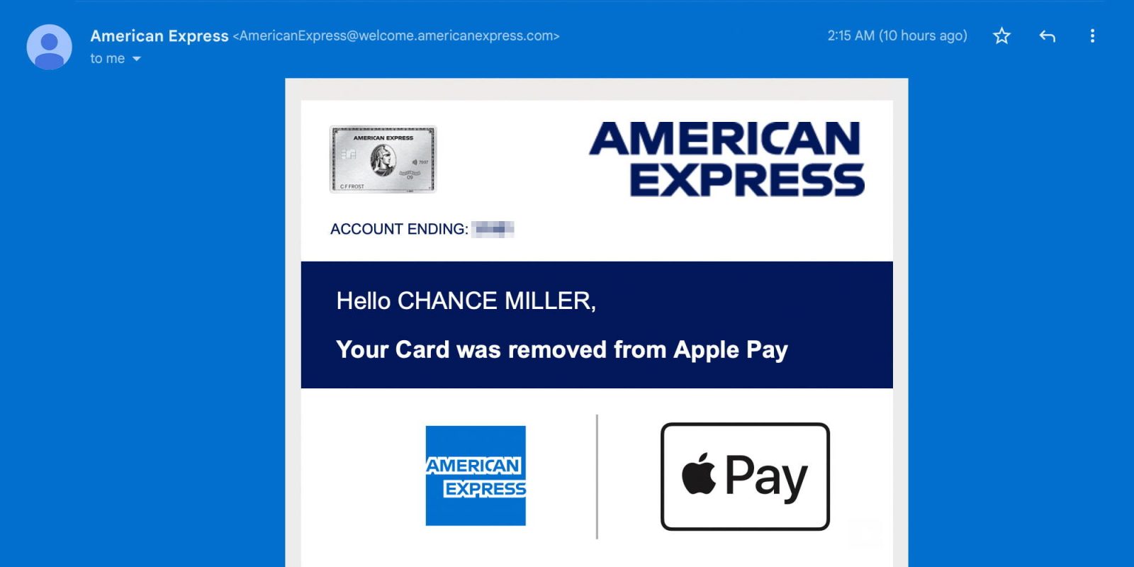 amex apple pay