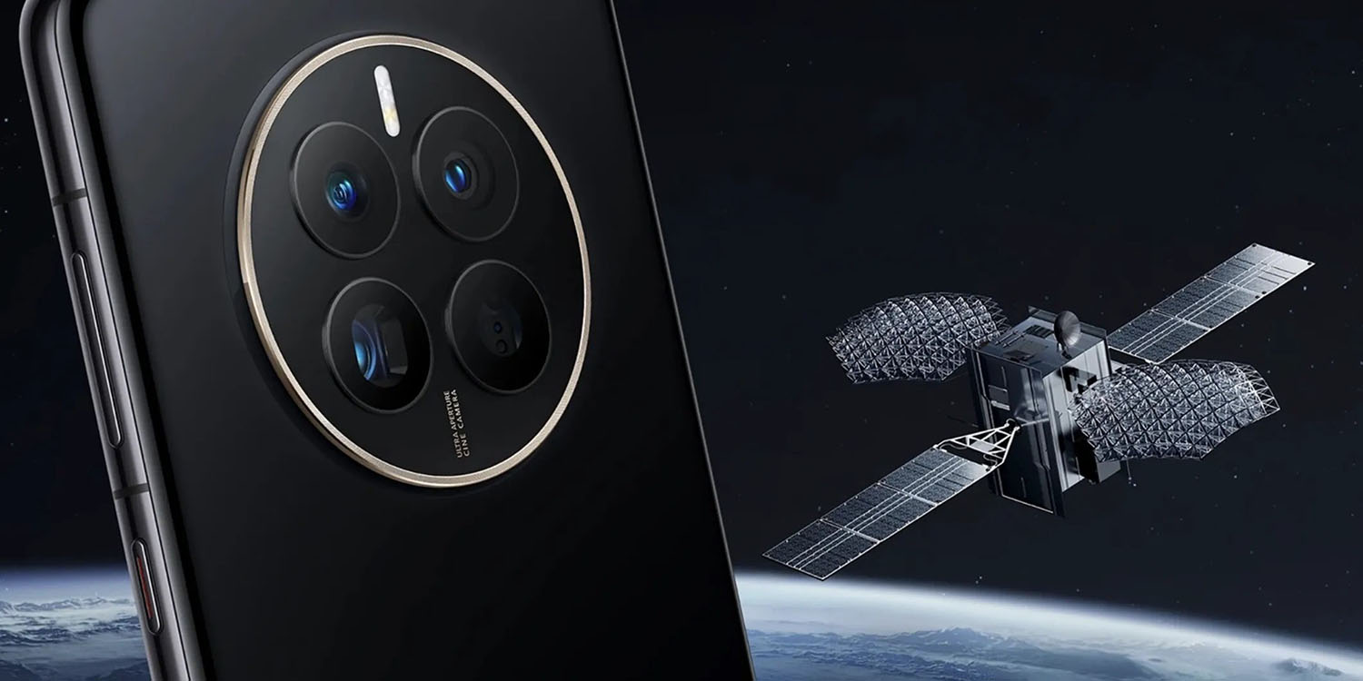 Satellite text | Huawei Mate 50 Pro in render with satellite