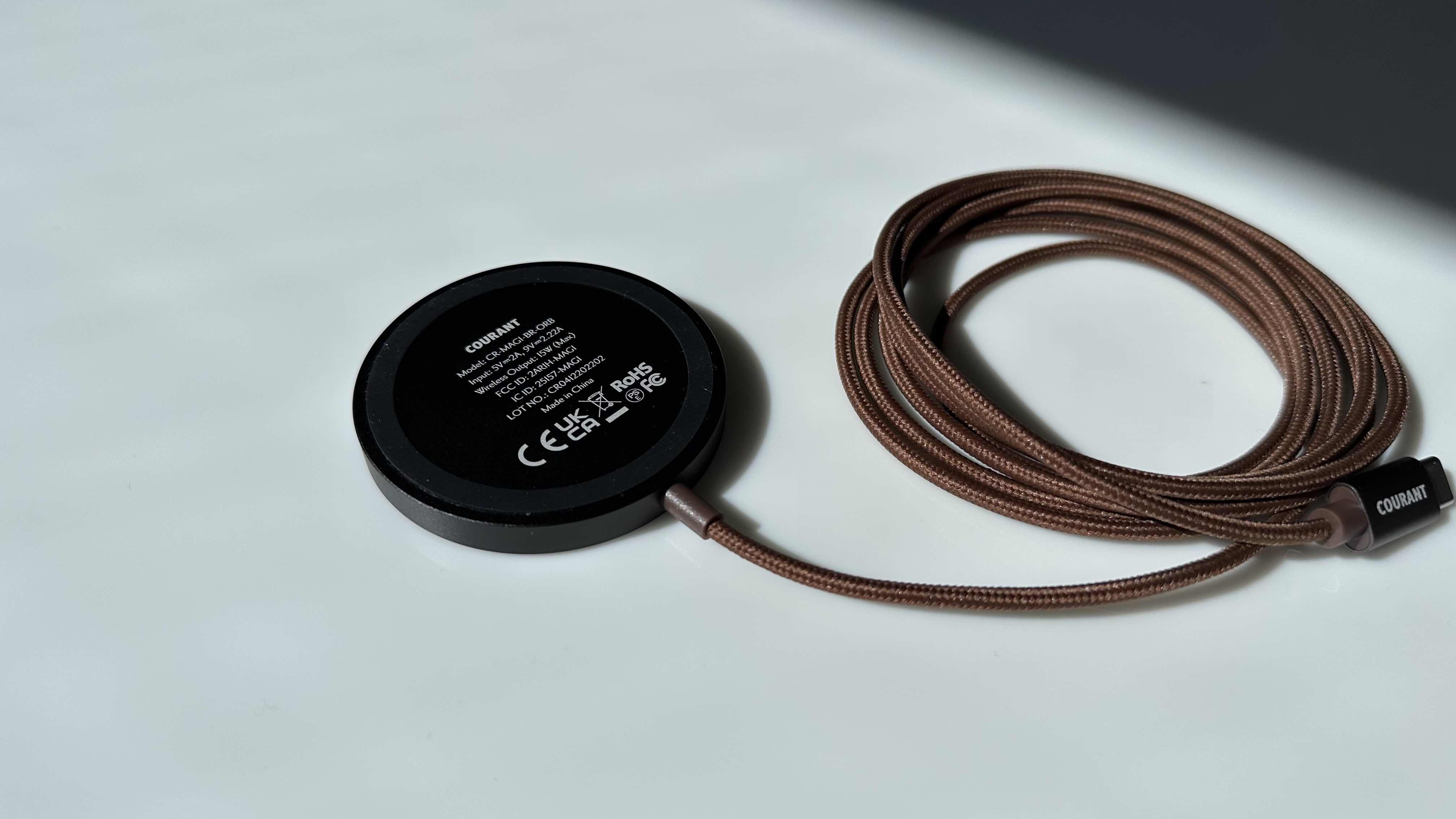 Courant MAG:1 leather MagSafe charger review back side