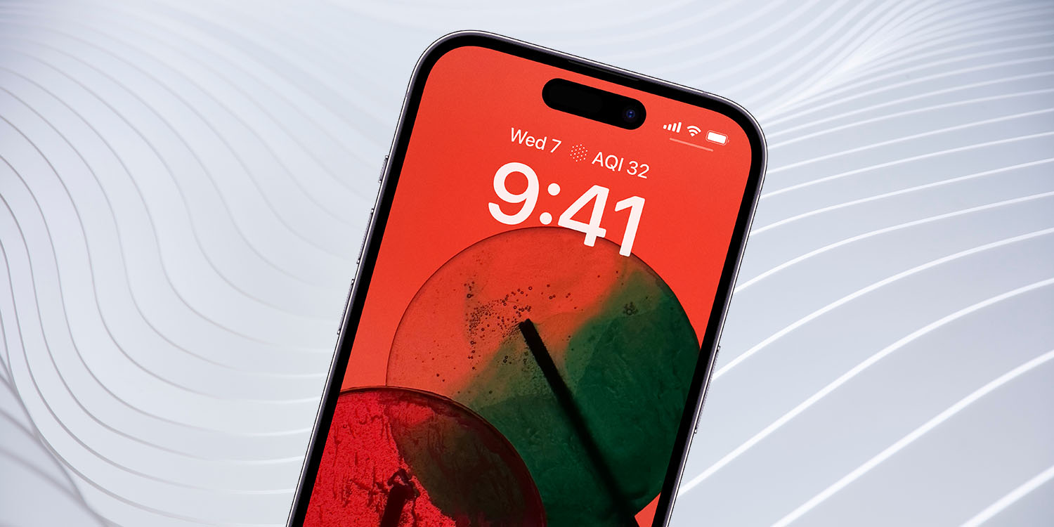 iPhone 15 Pro | Phone on abstract background