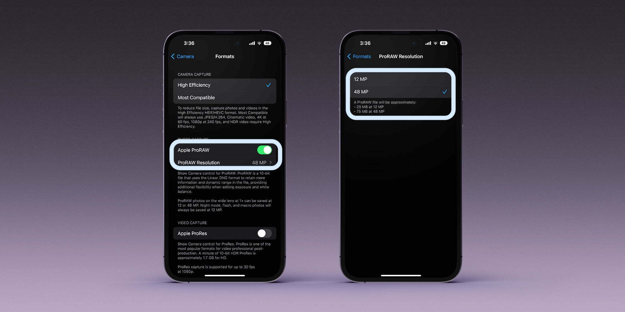 Use 48MP iPhone 14 Pro camera 2