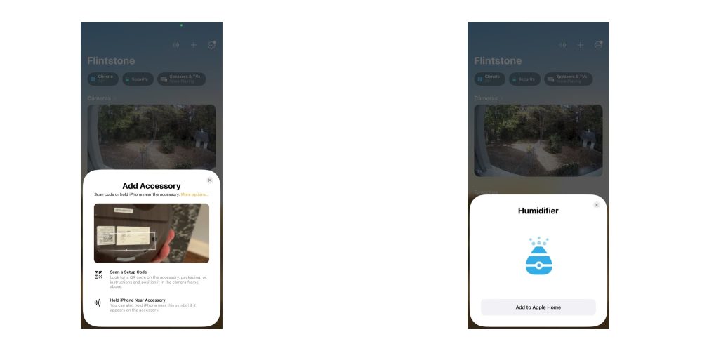 Wifi oil diffuser from Meross in the Apple Home app