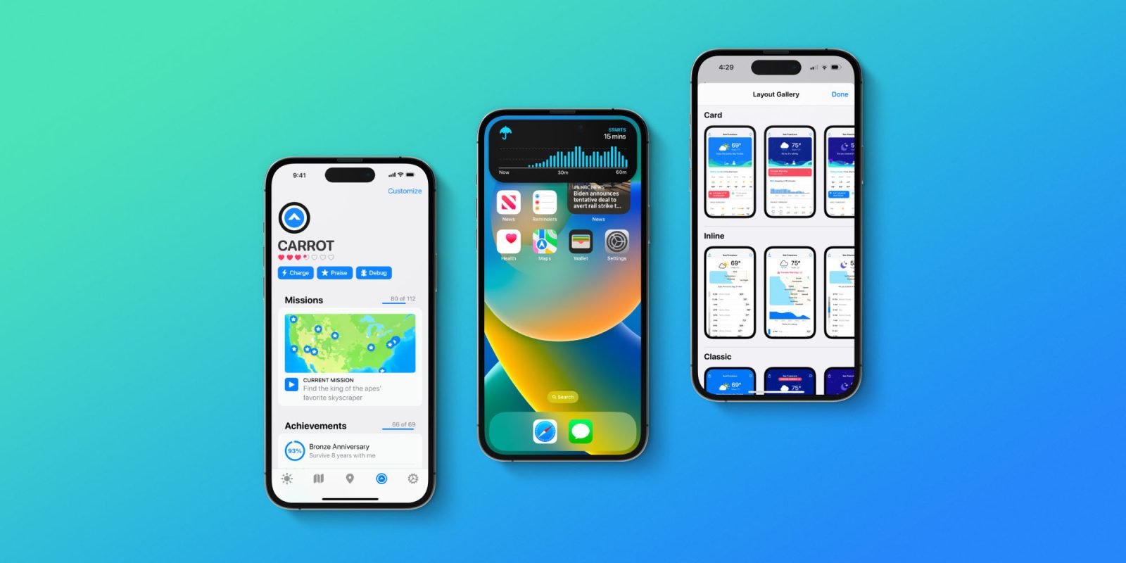 Carrot Weather mini-games and more