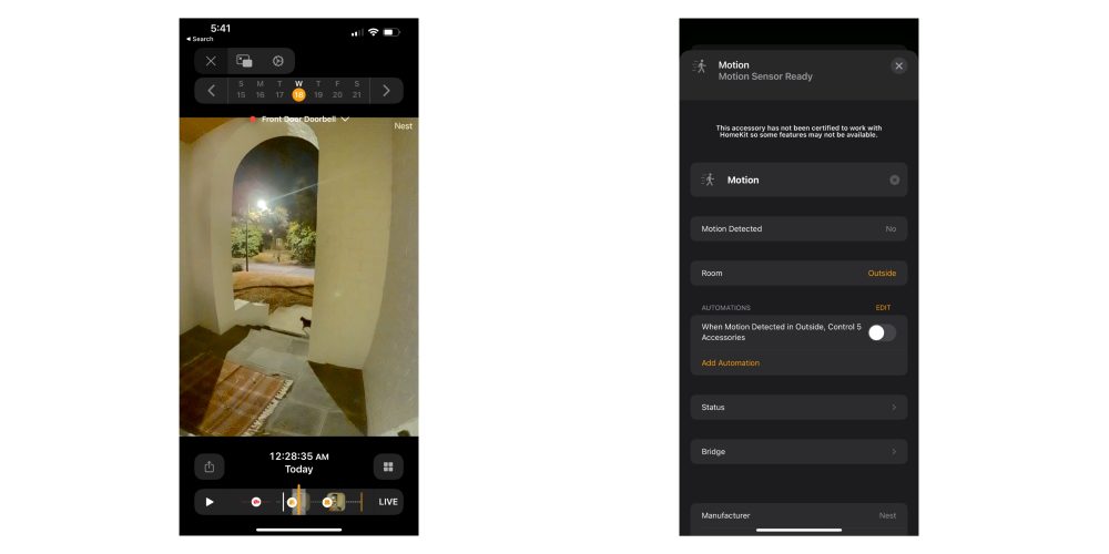 Nest doorbell HomeKit