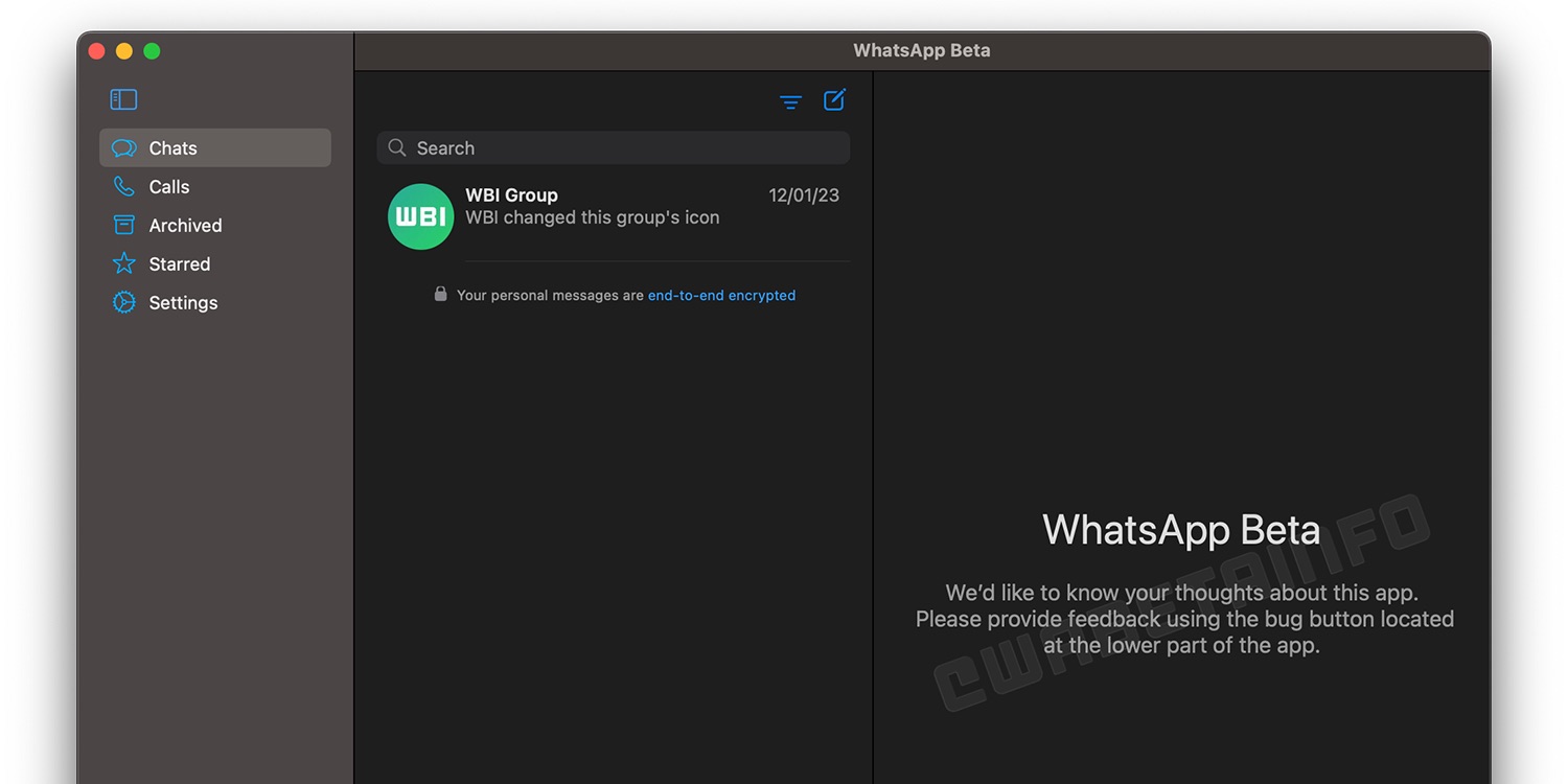 Catalyst WhatsApp Mac app