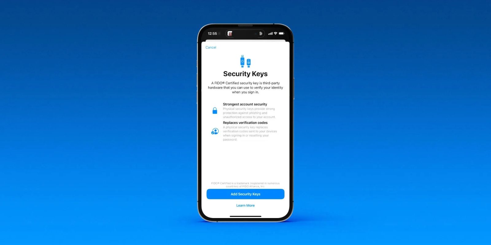 Ways security keys don't work with Apple ID
