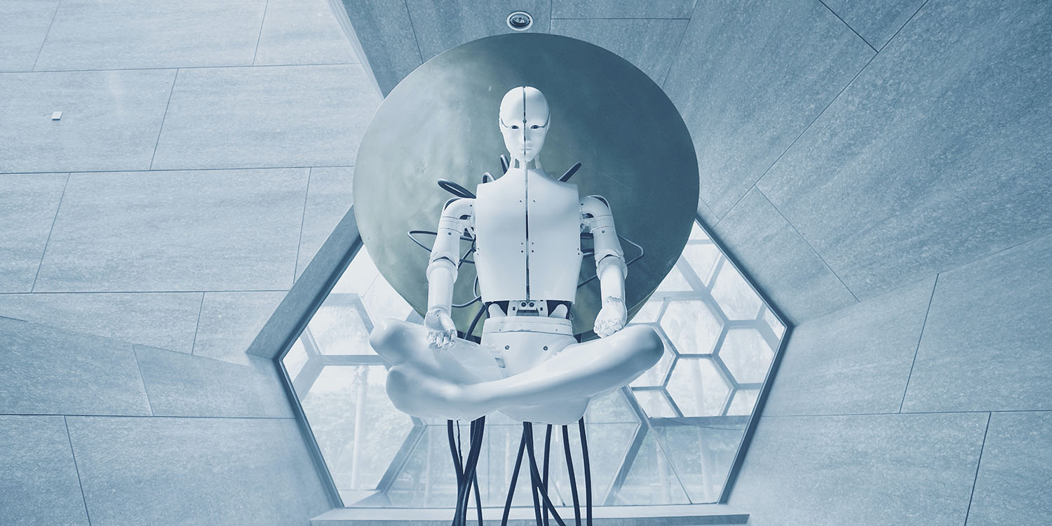 Chat AI tech | Illustration of a robot guru