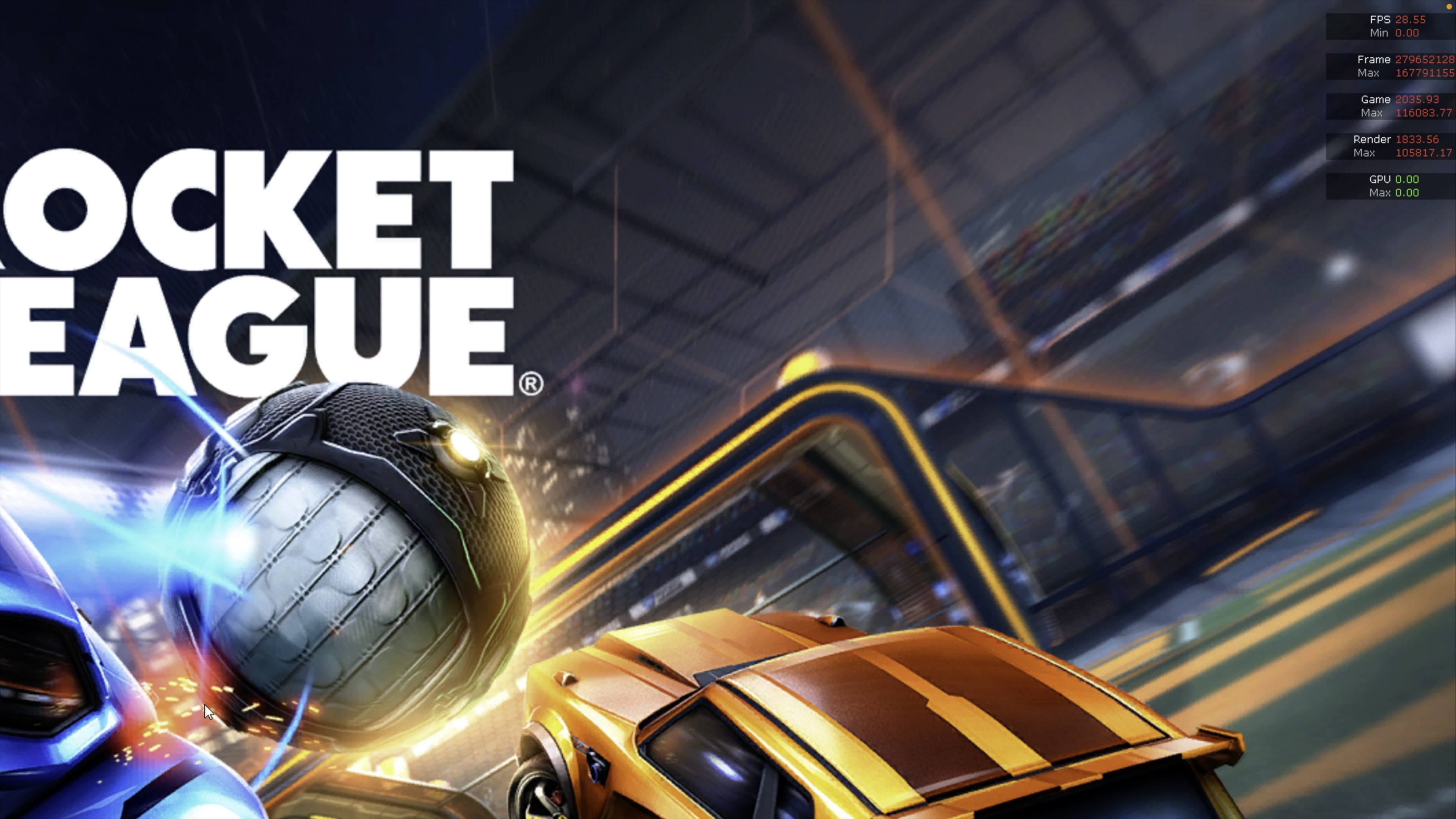 Rocket League running in high settings on my 14-inch M1 Max MacBook Pro.