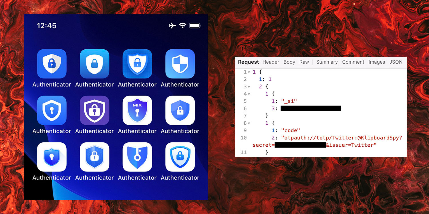 Scam authenticator app