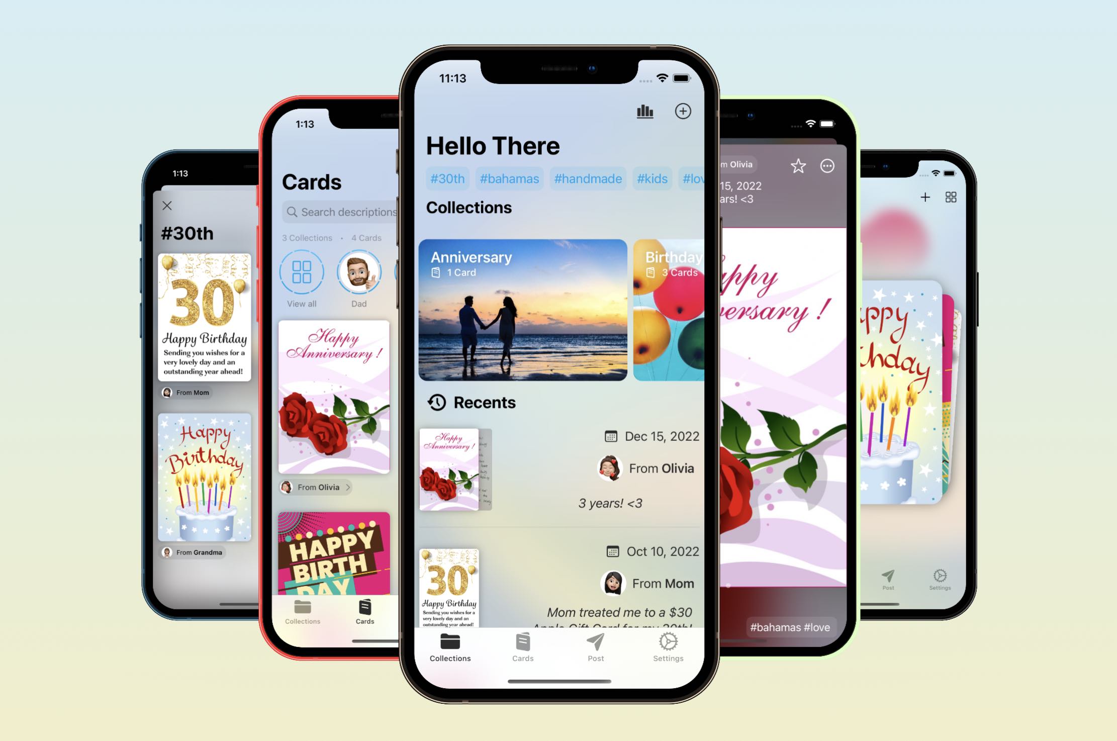 Hello There Greeting Card Organizer