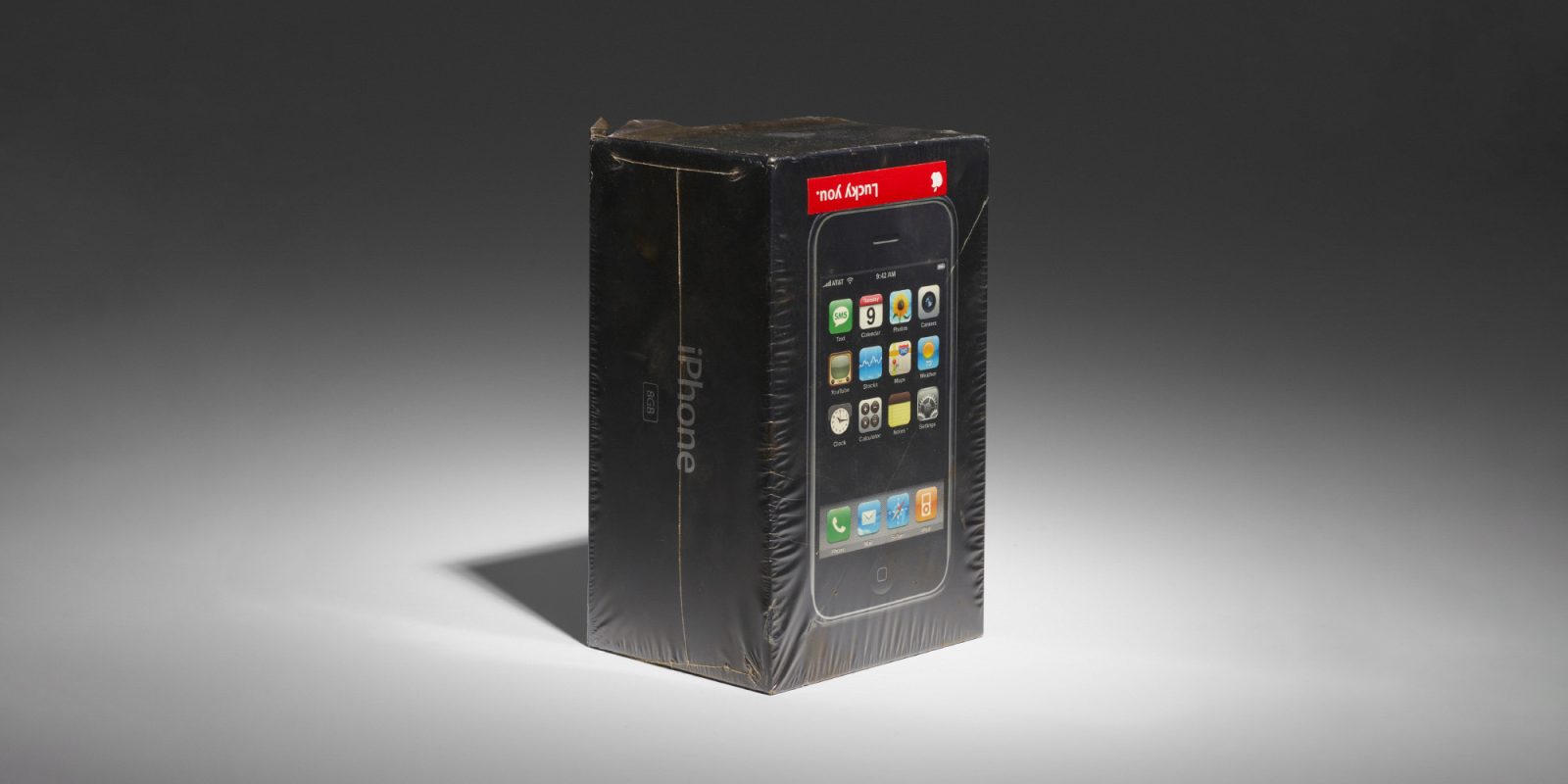 Sealed original iPhone auction lucky you sticker