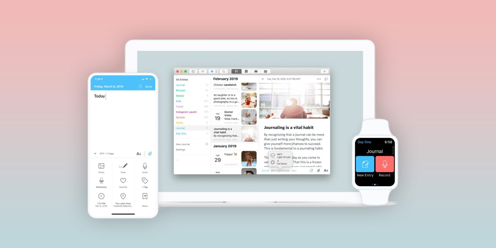 Apple reportedly Sherlocking the Day One app (shown)