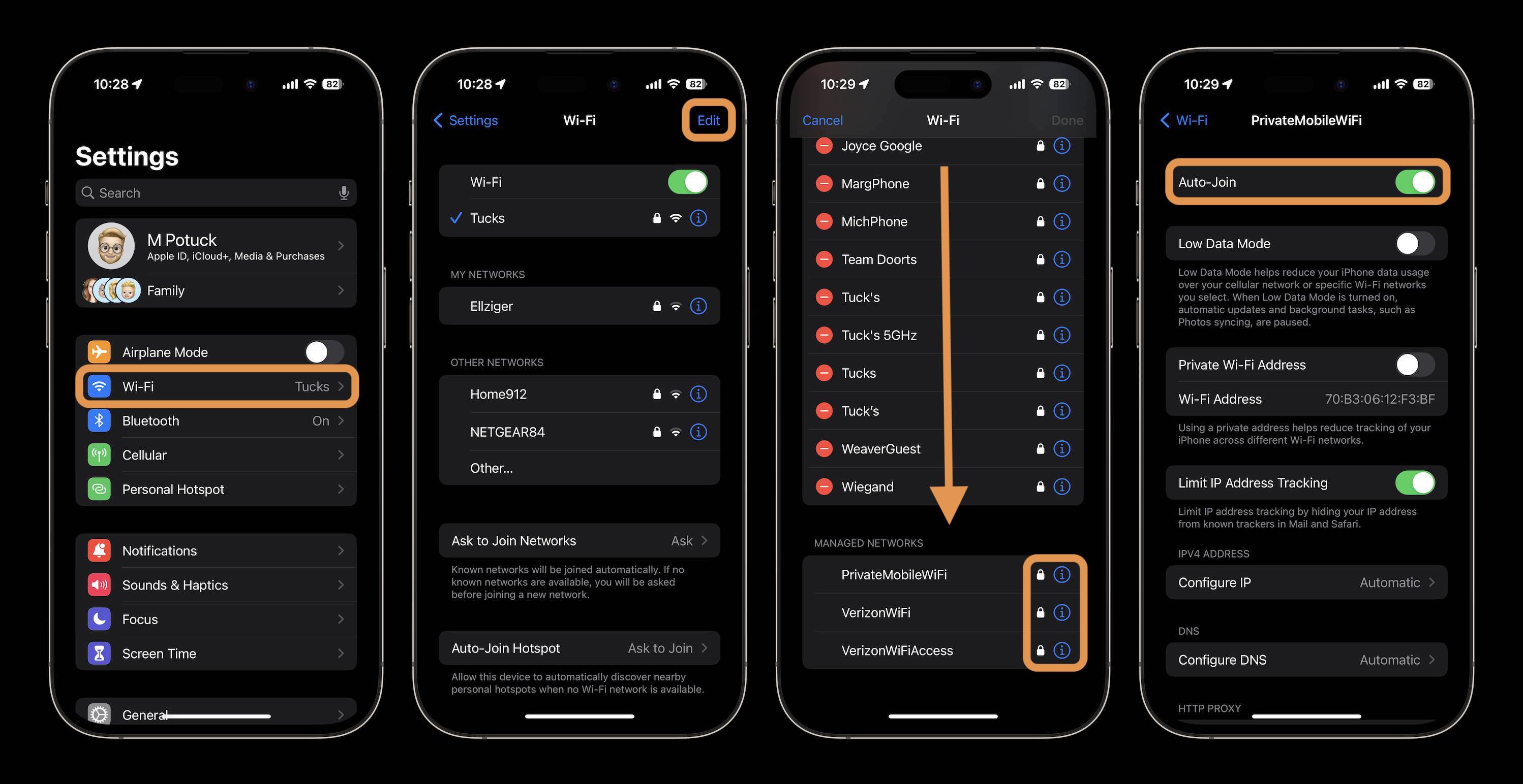 Turn off iPhone WiFi auto-join networks