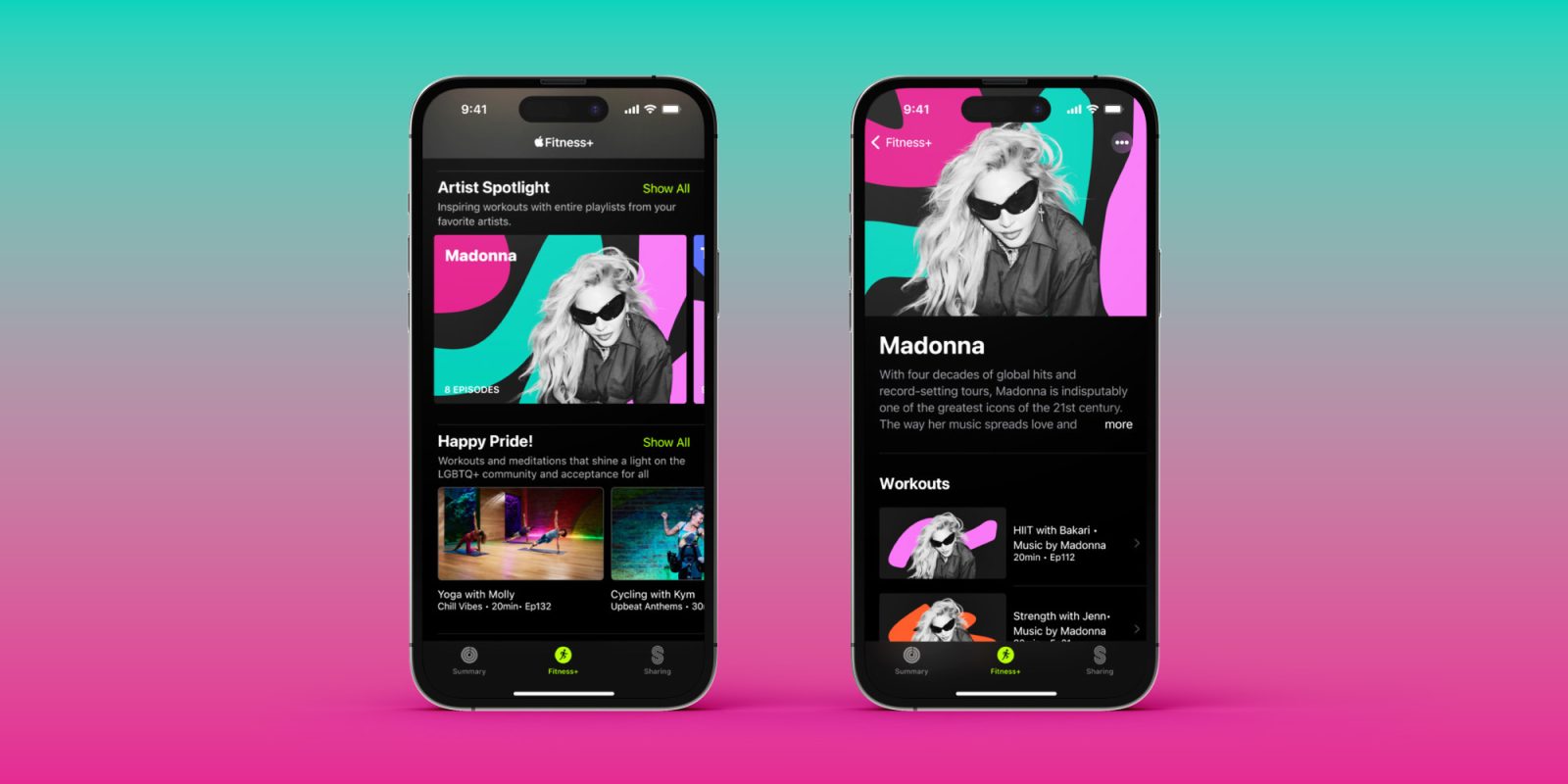 Apple Pride playlists | Madonna spotlight screenshots