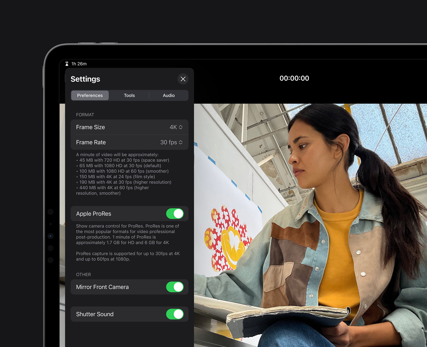 ProRes settings in Final Cut Pro for iPad