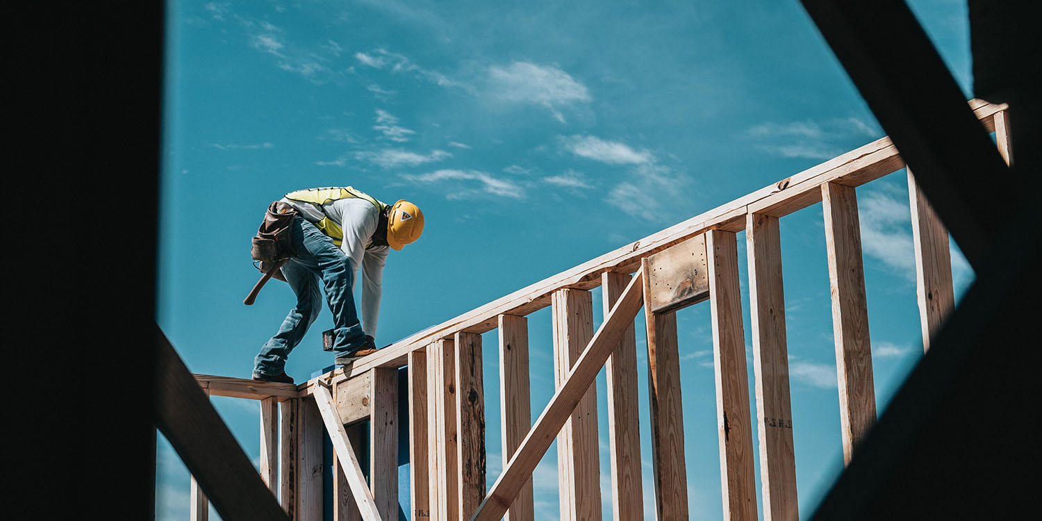TSMC Arizona plant safety | Stock photo of construction site worker