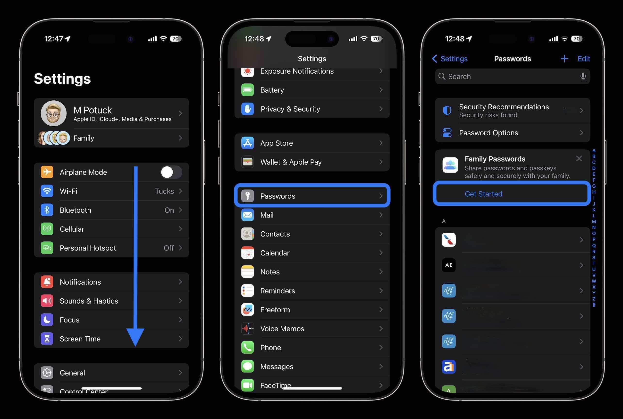 share passwords on iPhone iOS 17 1