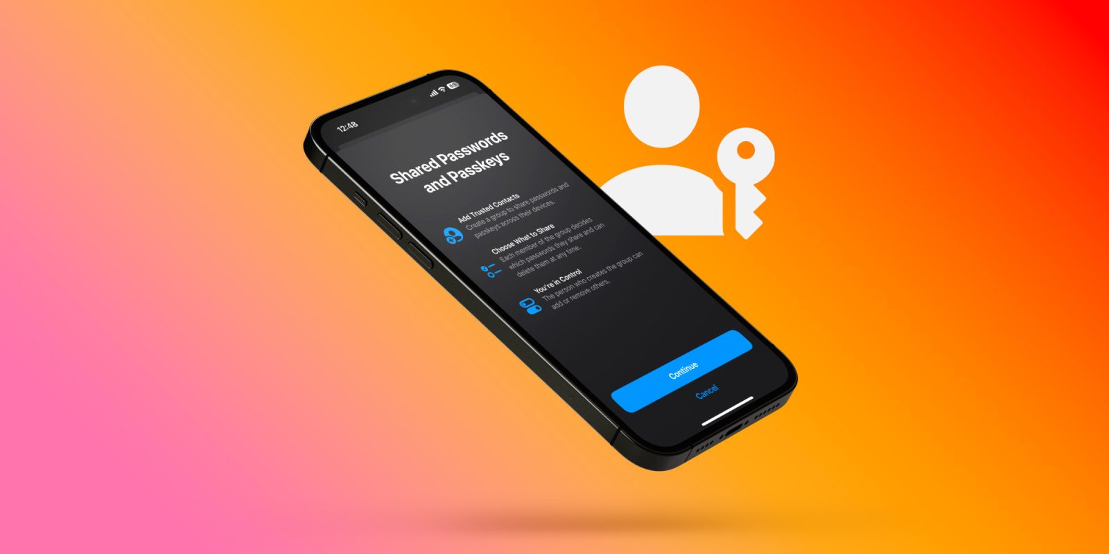 share passwords on iPhone iOS 17