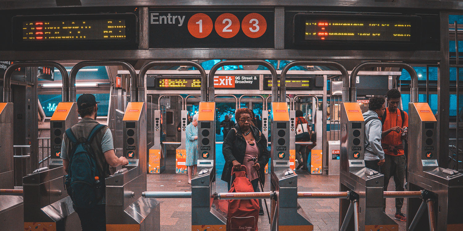Blind people subway navigation | NYC subway entry and exit barriers