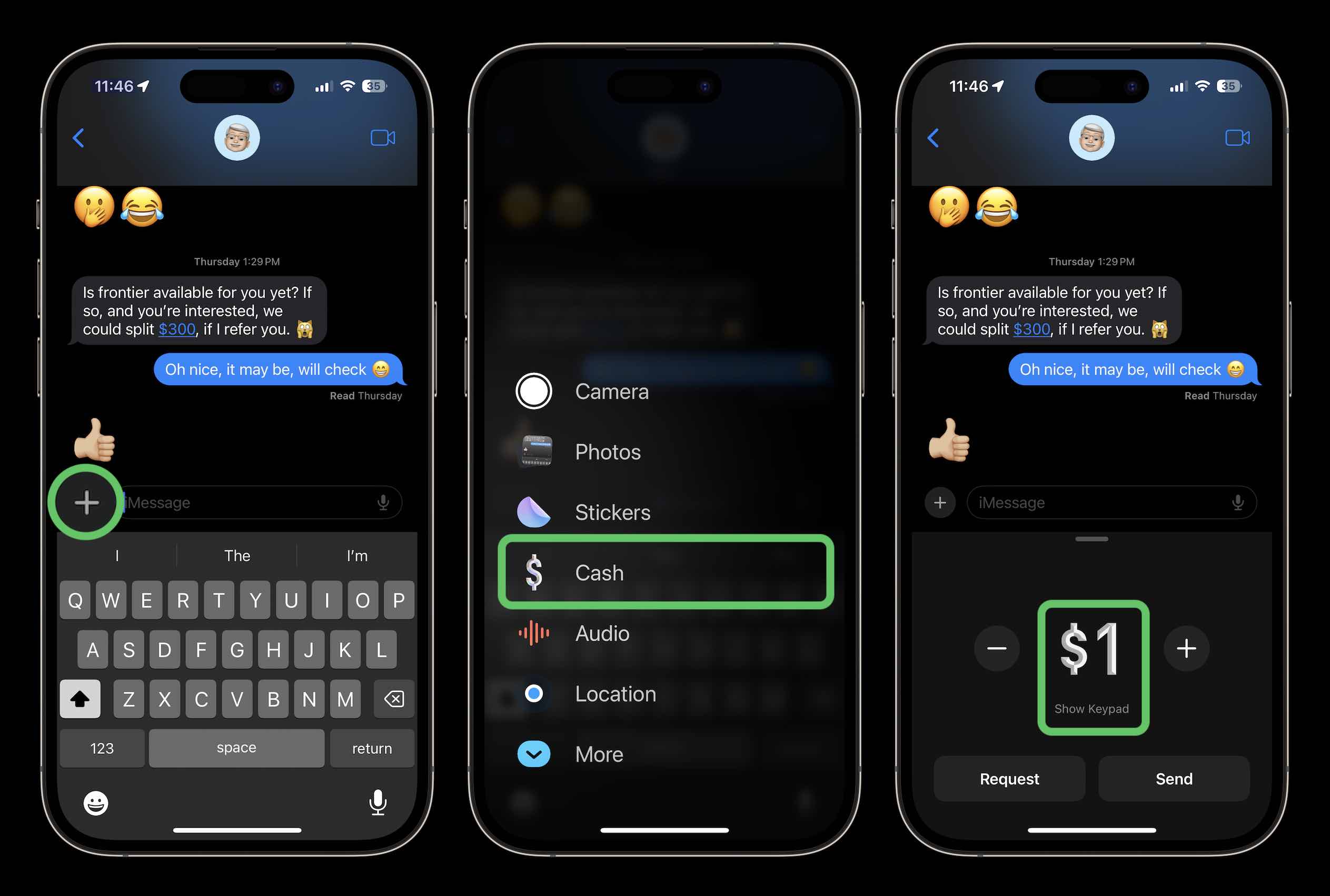 recurring Apple Cash payments 1