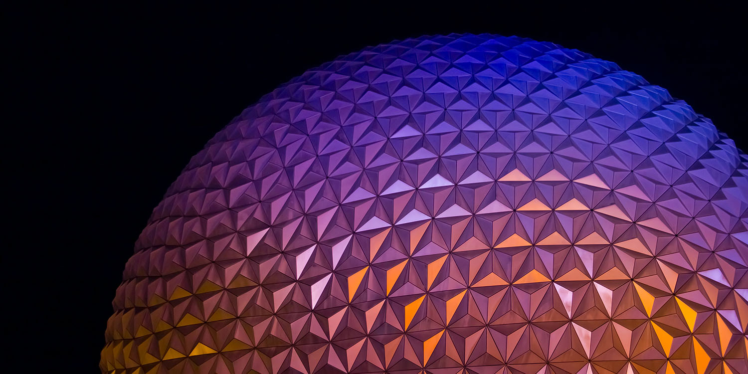 Apple buying Disney opinion | Epcot ball at night