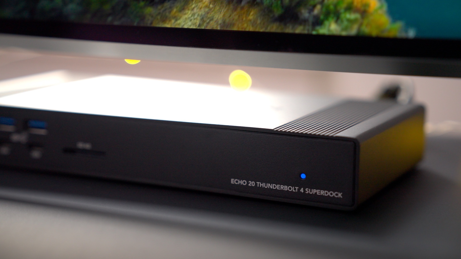 Sonnet Super Dock underneath Pro Display XDR