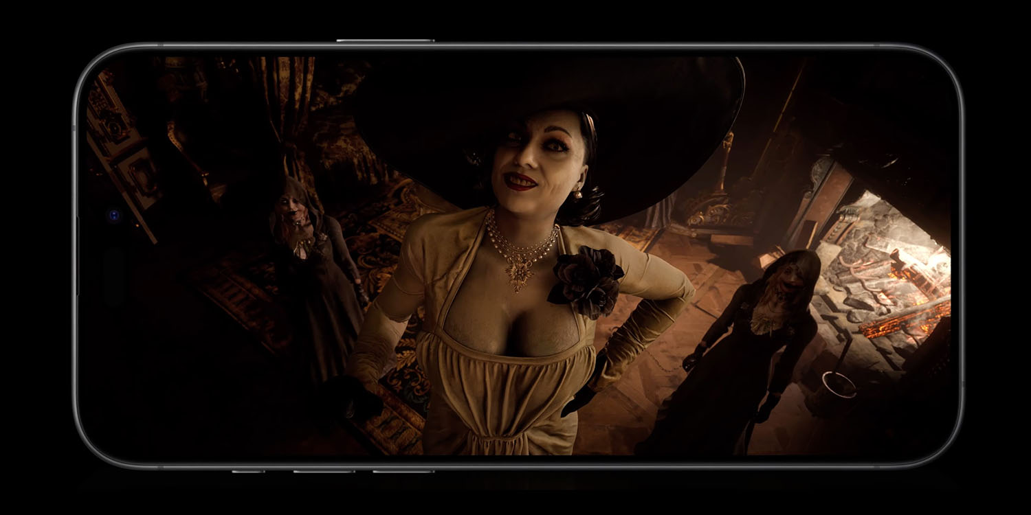 Resident Evil Village on the iPhone 15 Pro Max