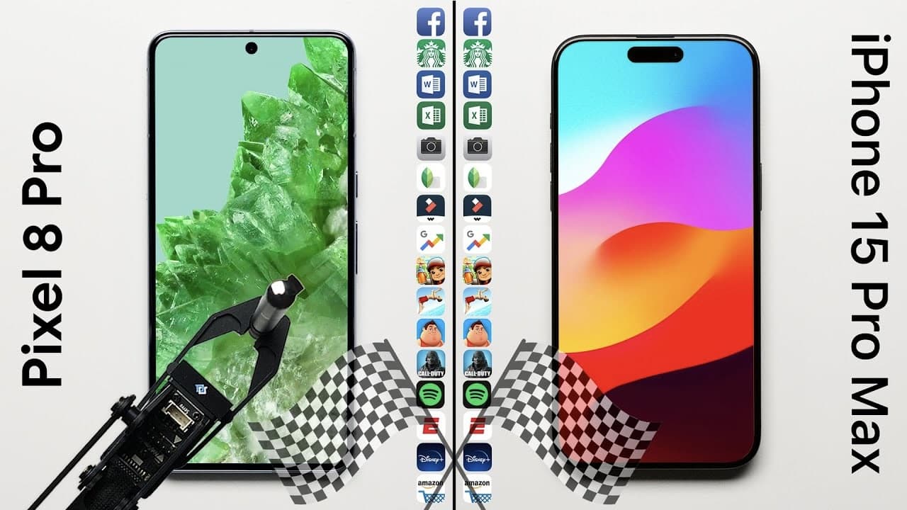 iPhone 15 Pro Max vs Pixel 8 Pro speed test