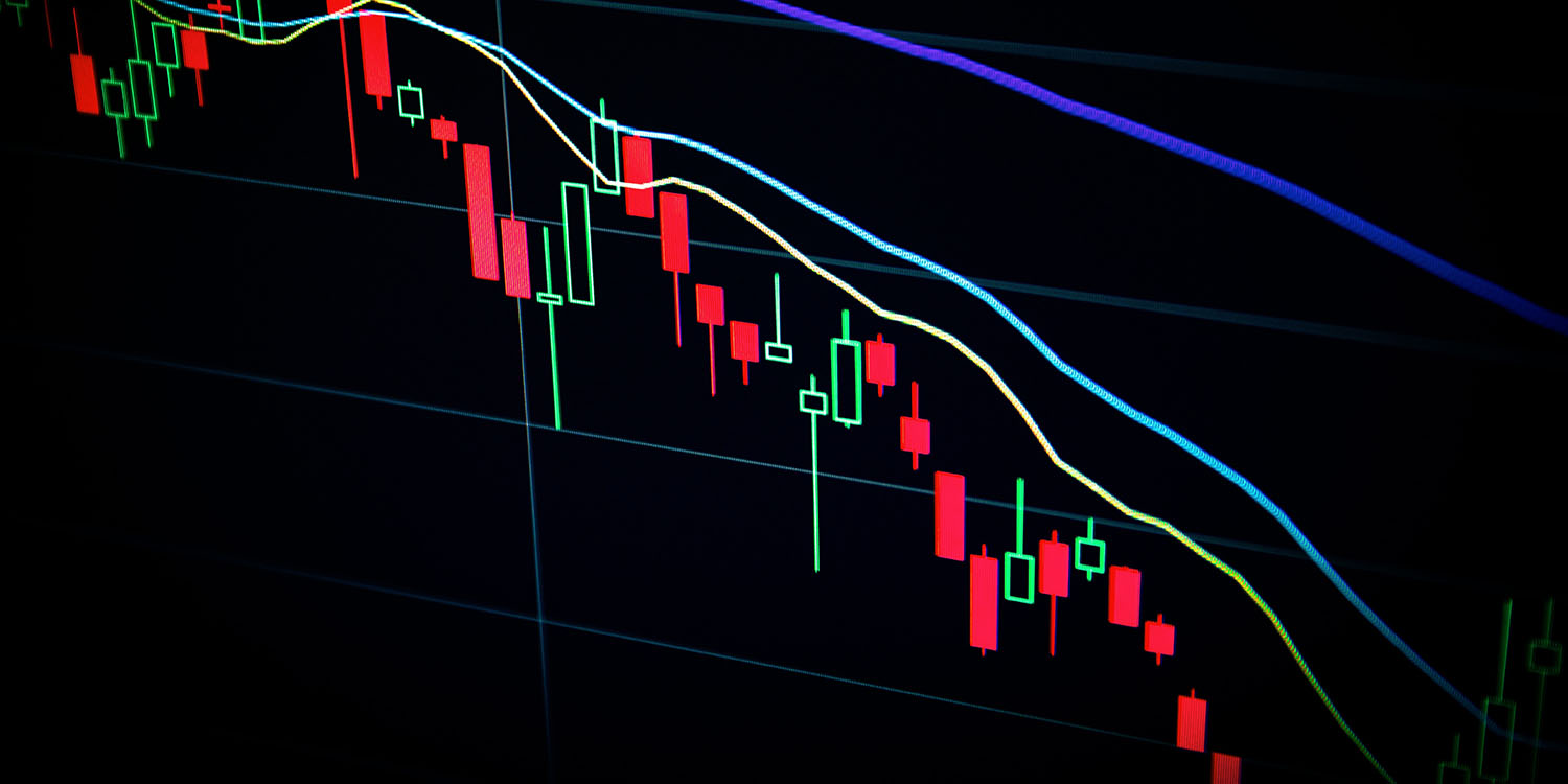 Foxconn revenue to fall | Stock market chart showing decline