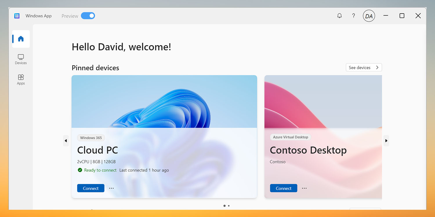 Run Windows on Apple devices | Screengrab of Windows App
