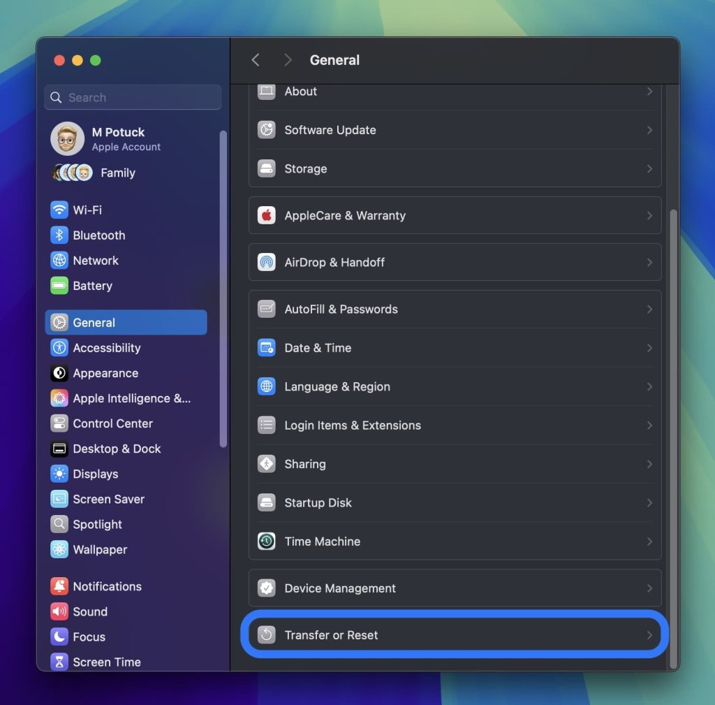 Reset MacBooks and Mac macOS 1