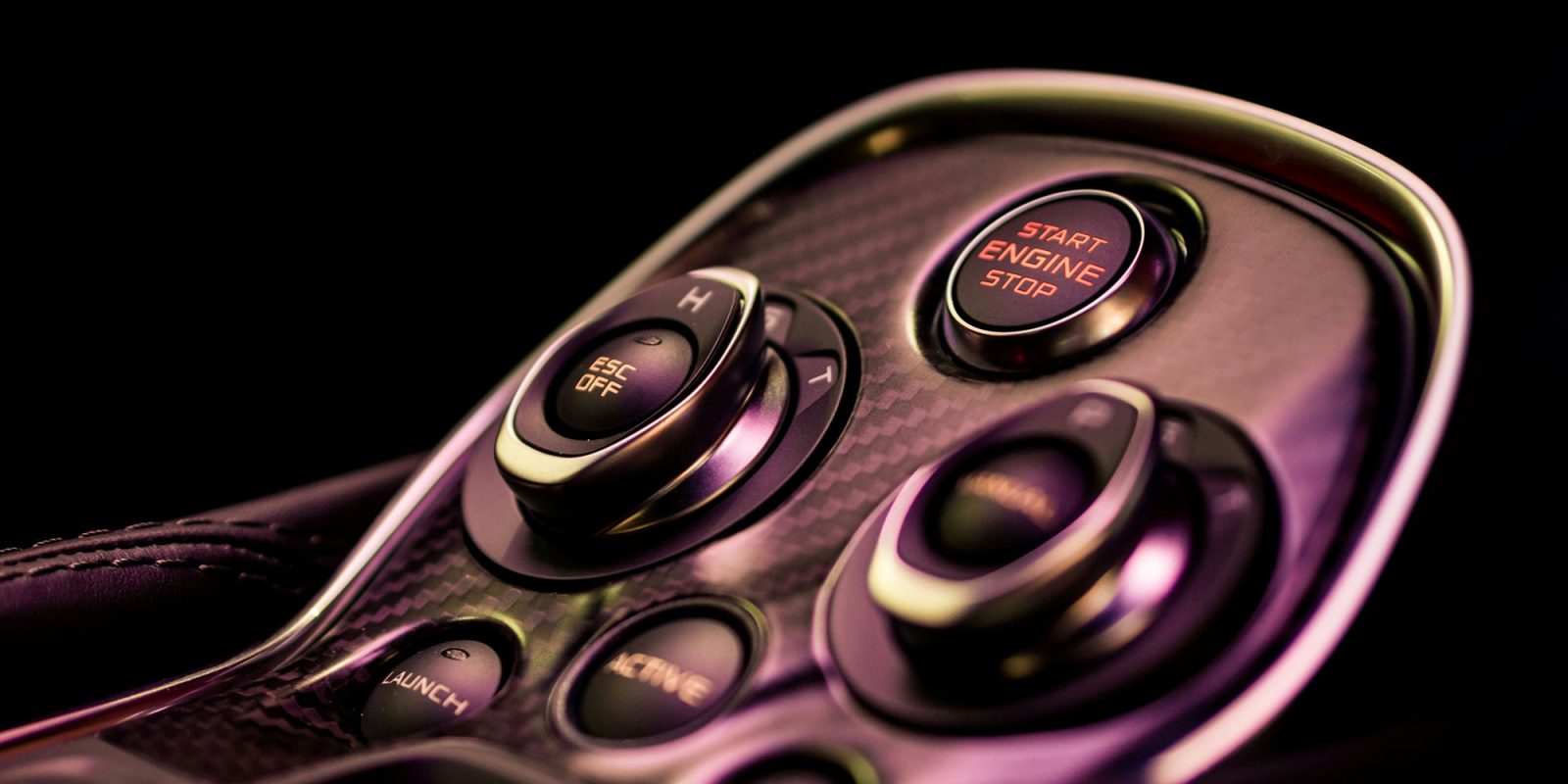 Apple Car is cancelled reaction | Close-up of engine start/stop button