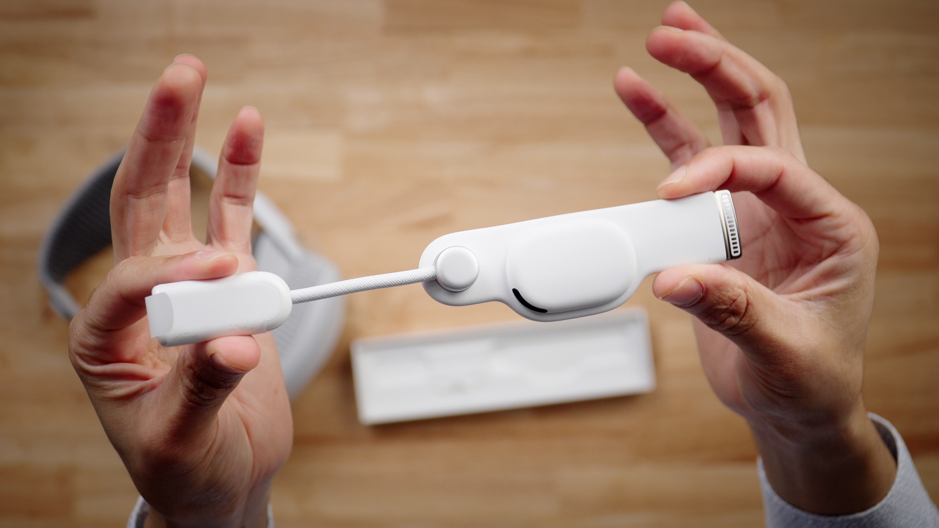 Apple Vision Pro Developer Strap unboxed outside